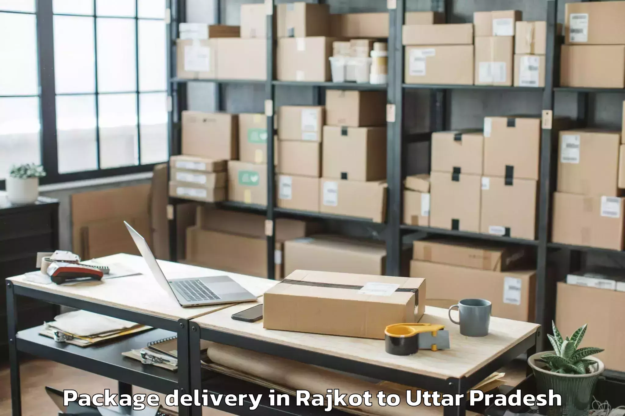 Reliable Rajkot to Maniar Package Delivery